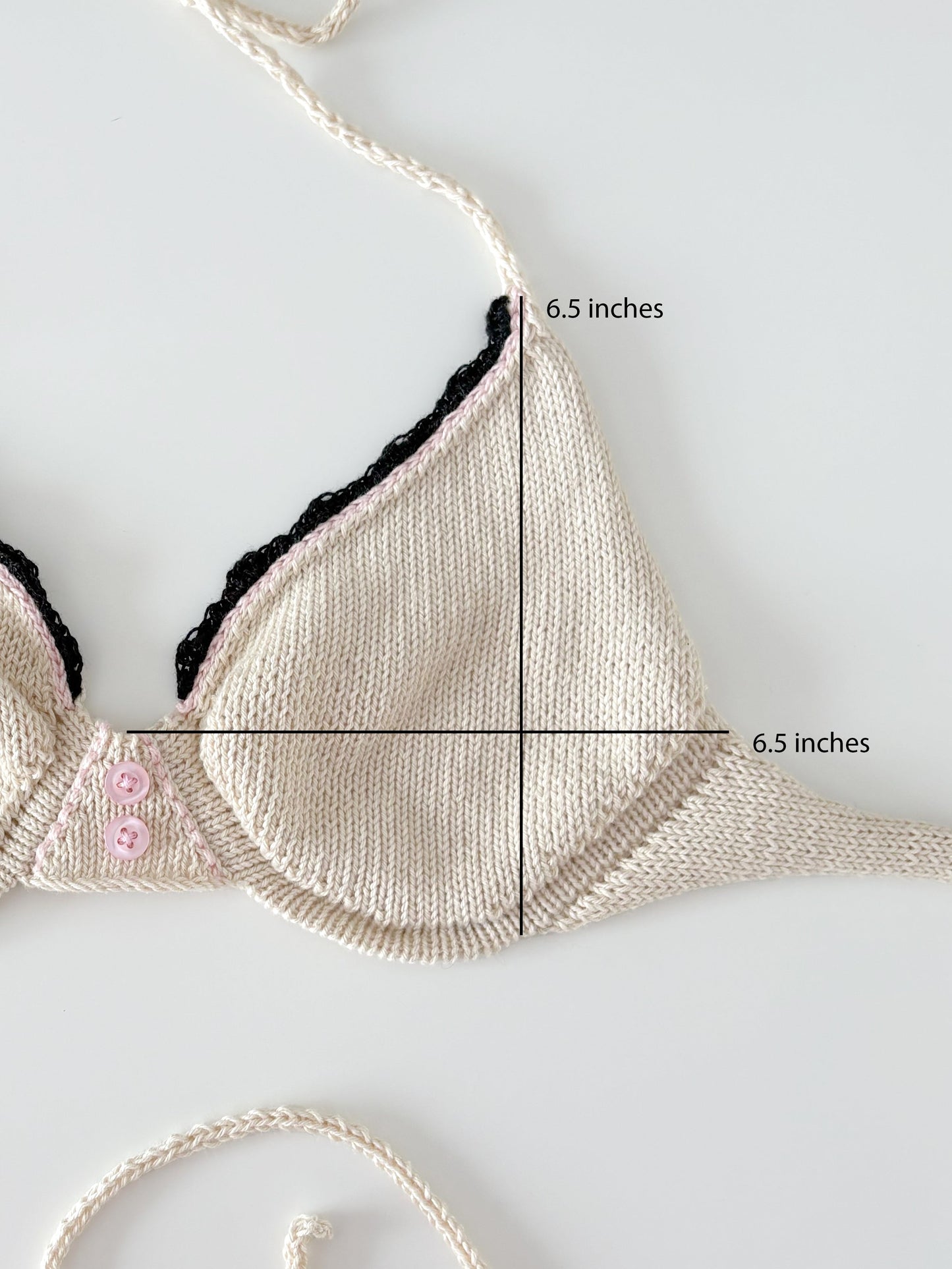 Little Button Bra - Cream