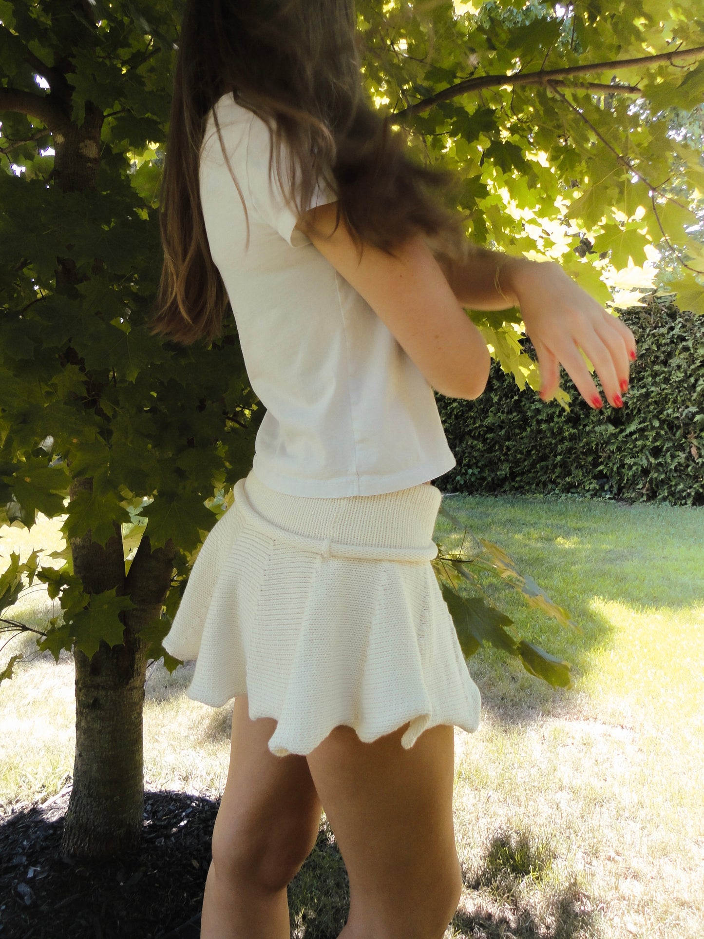 White Ruffle Mini