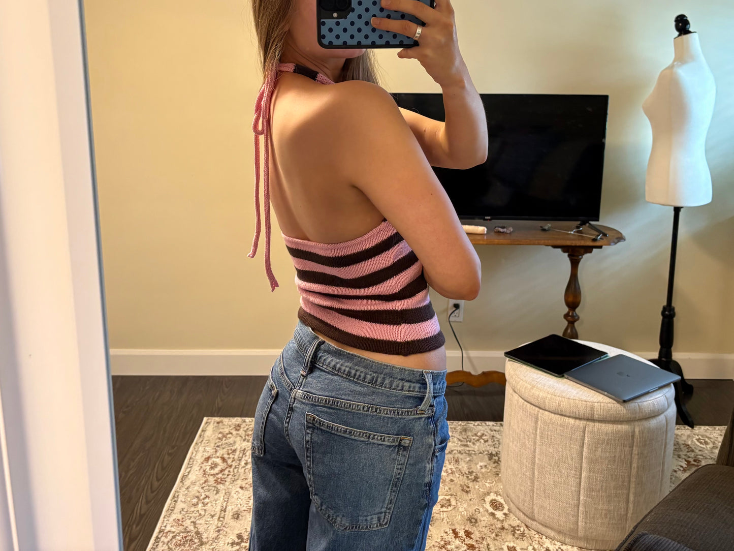 Pink and Brown Halter