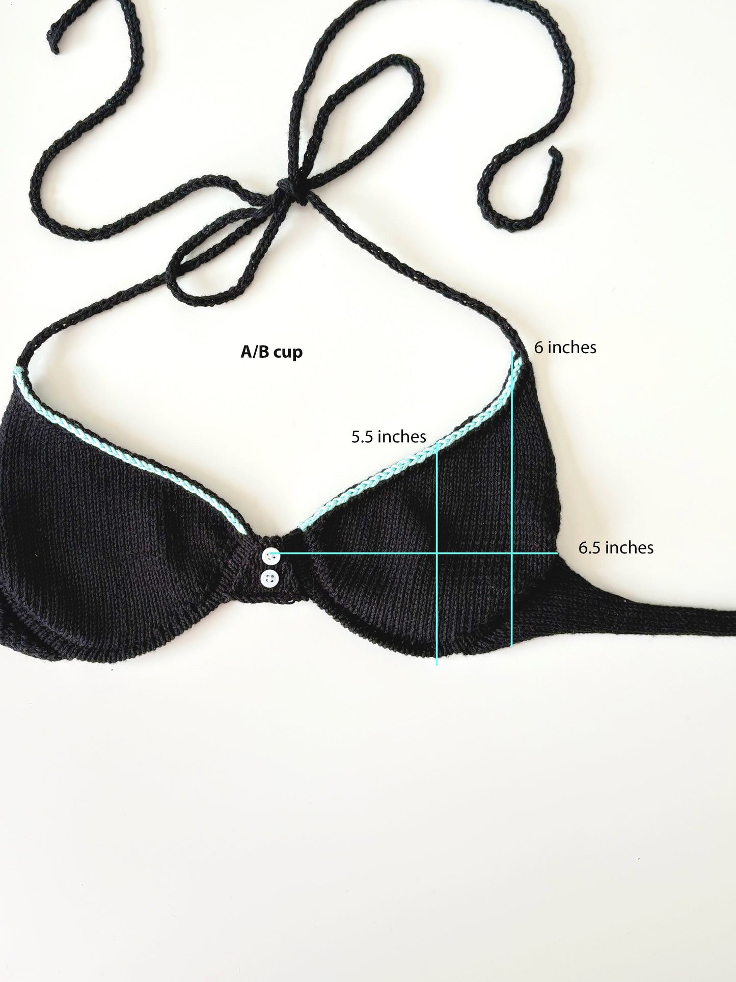 Little Button Bra - Black