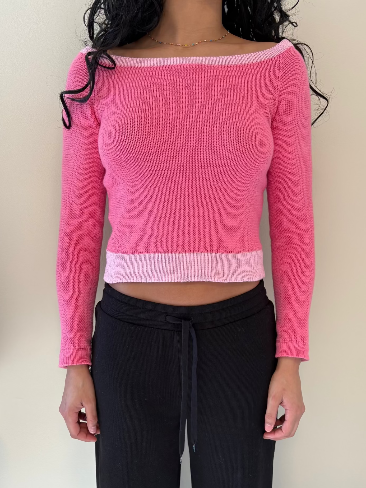 Wide Boat Neck Sweater