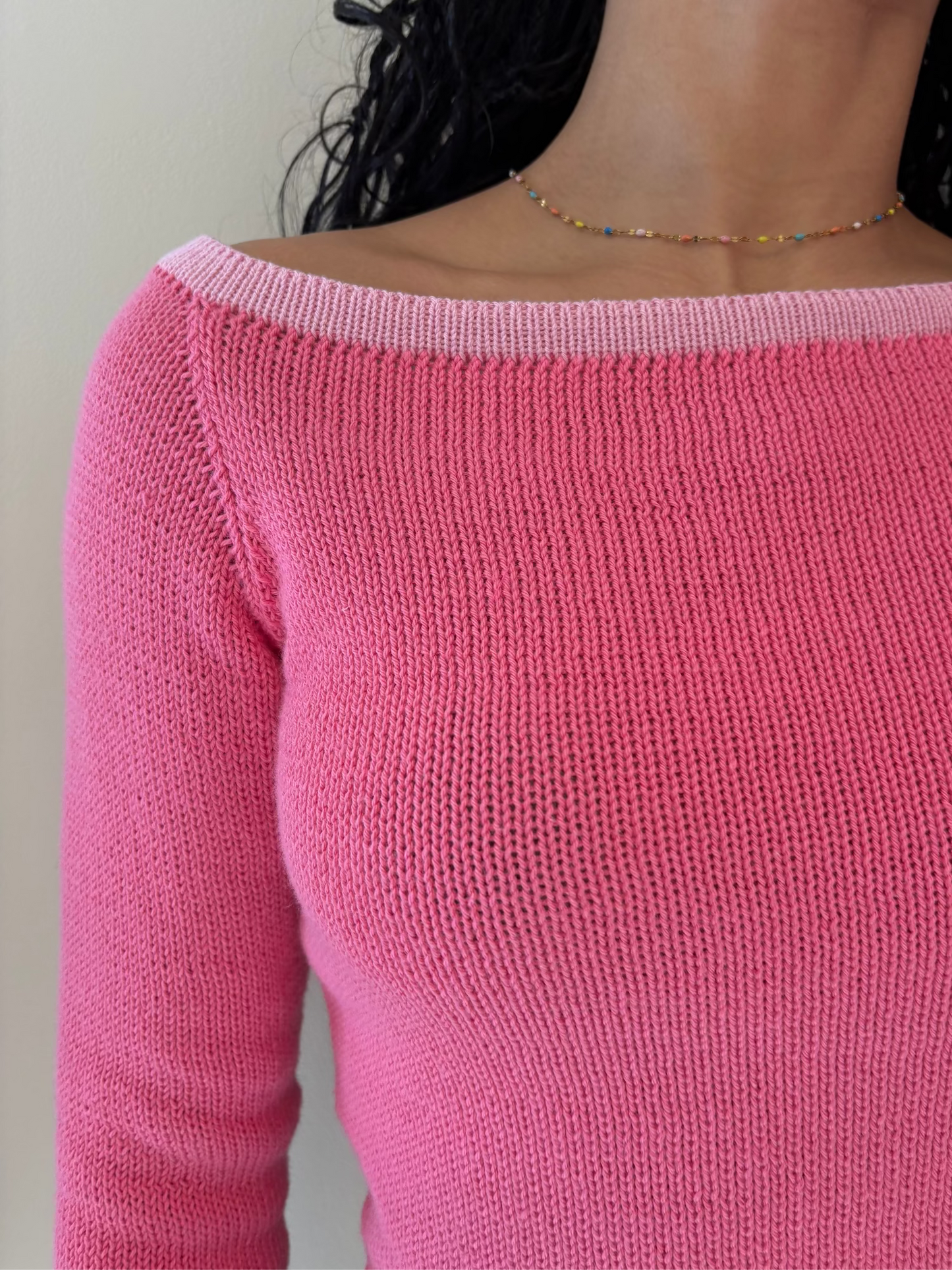 Wide Boat Neck Sweater