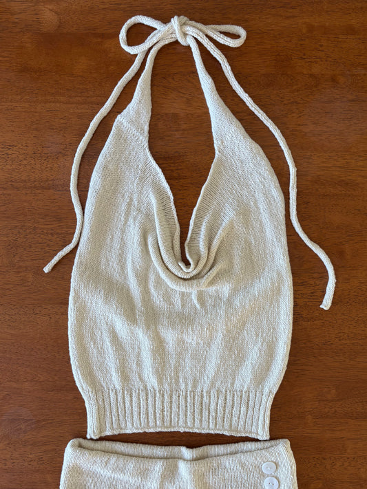 White Merino Halter