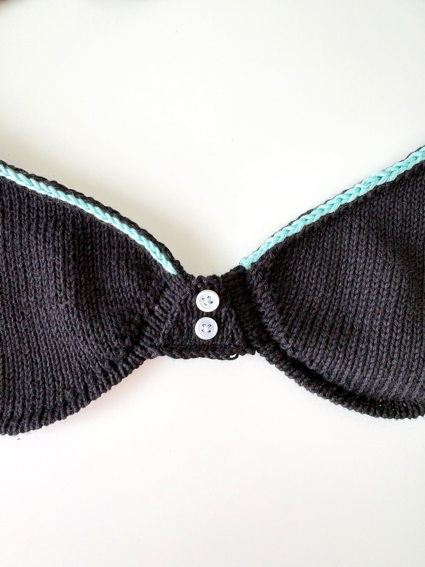 Little Button Bra - Black
