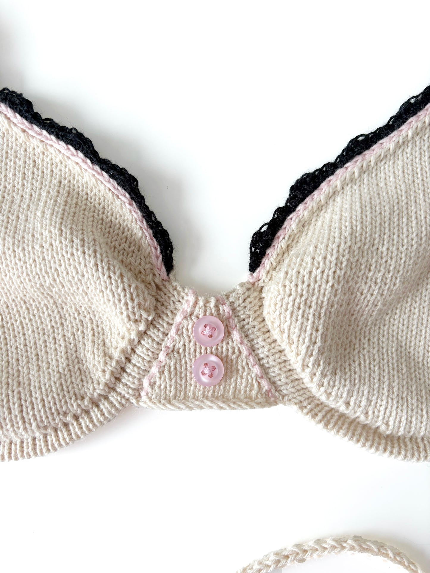 Little Button Bra - Cream