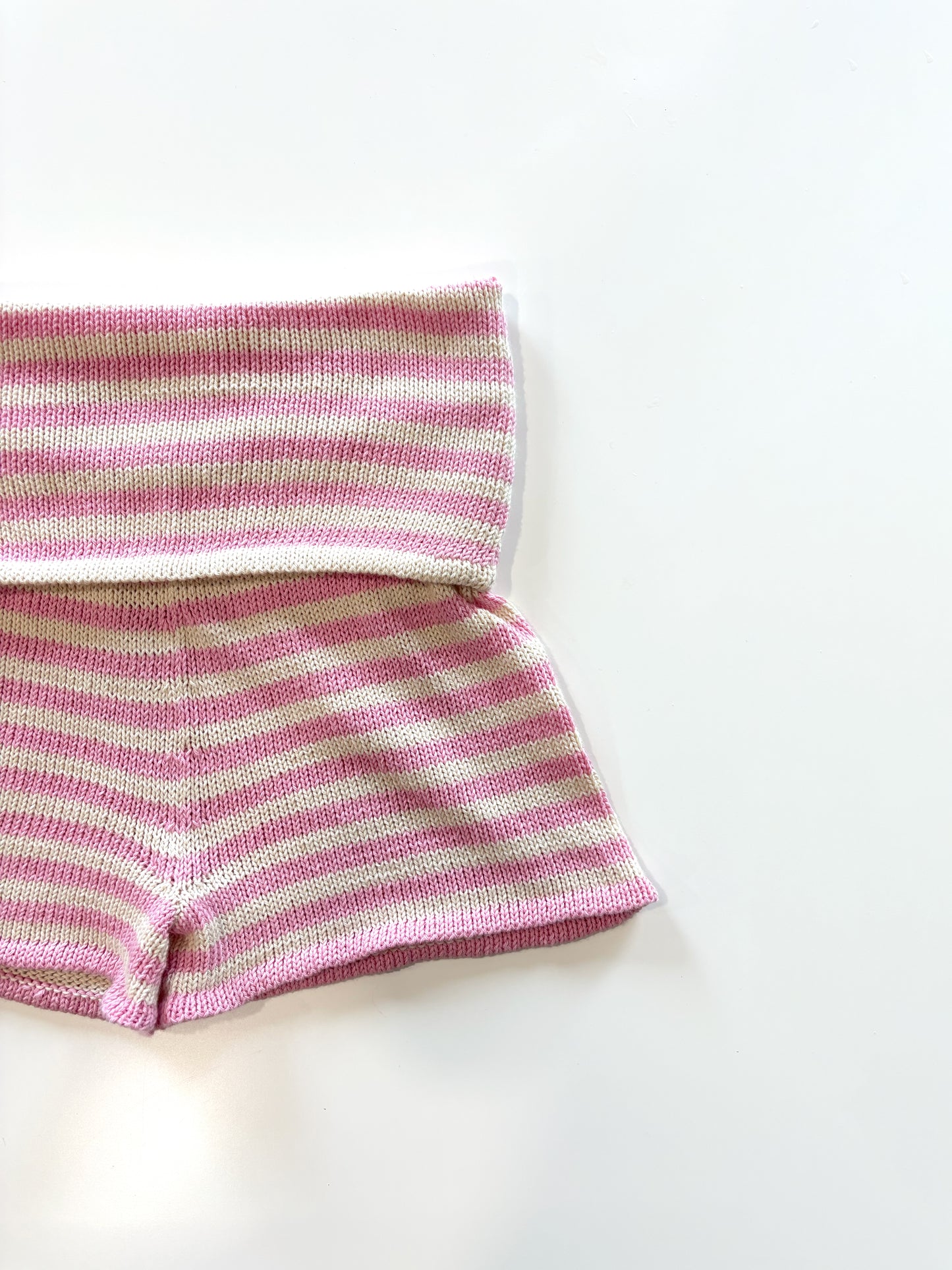 Striped Cotton Shorts
