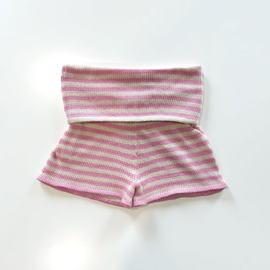 Striped Cotton Shorts