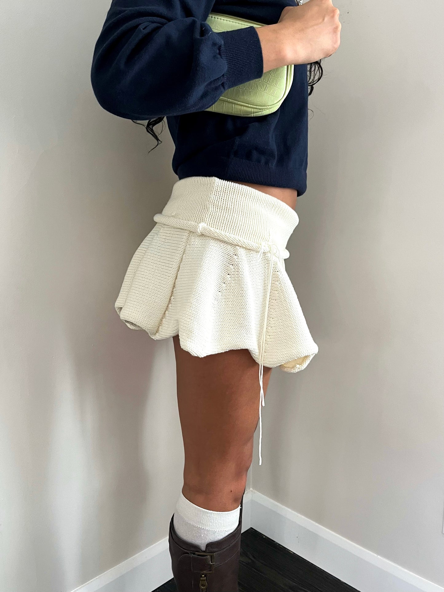 White Ruffle Mini